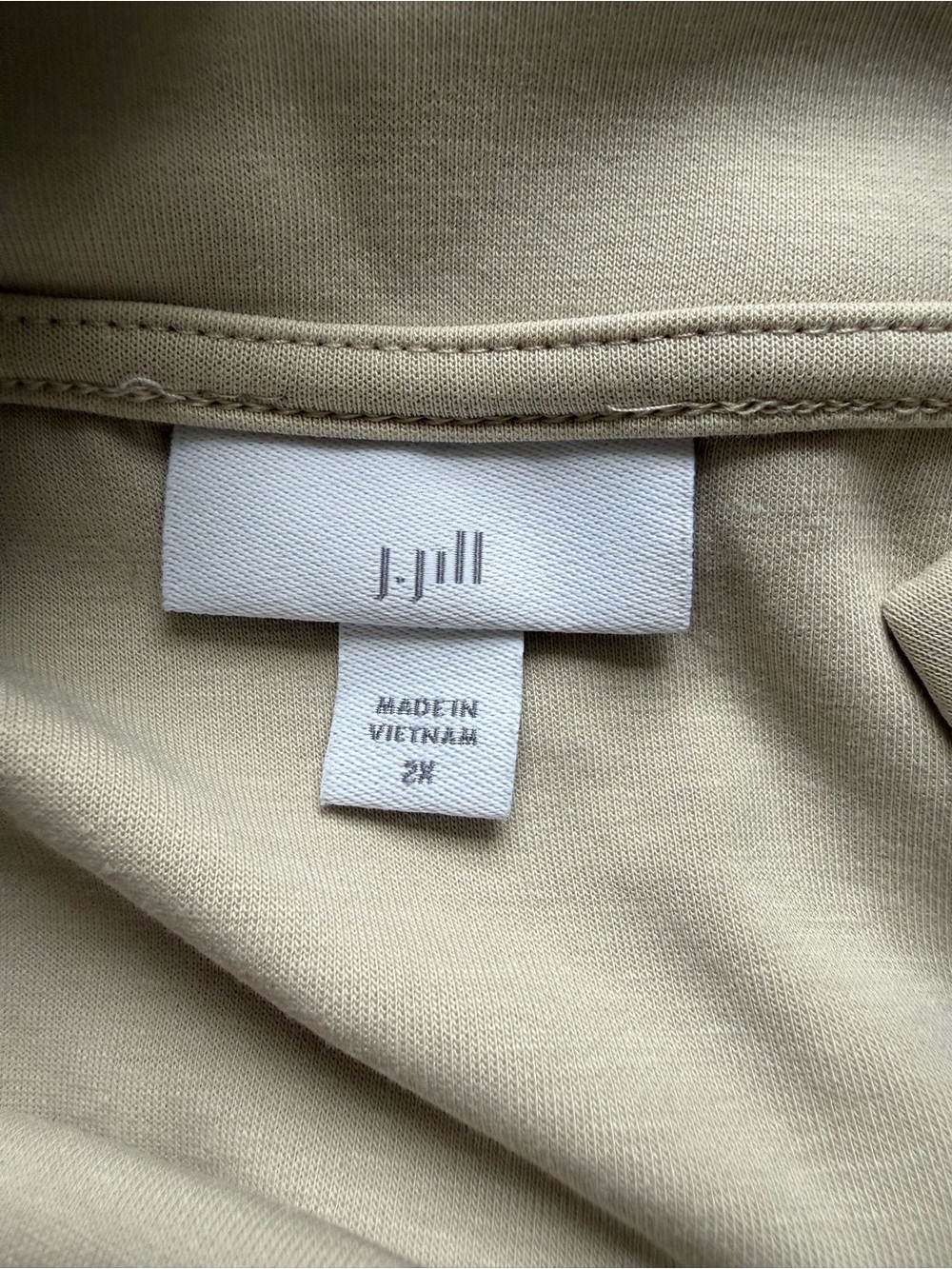 J. Jill Cream Button-Shoulder Mock Neck Pullover 2X - Picture 4 of 12